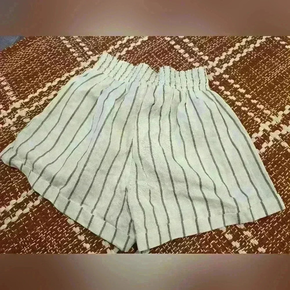 Sim & Sam Cotton Linen Stripe Shorts Size Medium - Picture 10 of 11